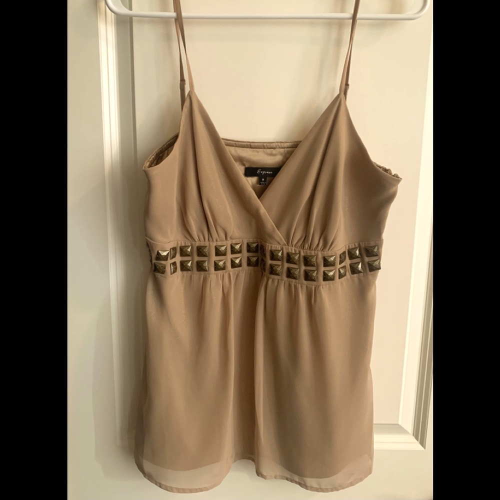 Express Camisole Bronze Square Button Detail Under Bust M ~ Soft Silky Feel!
